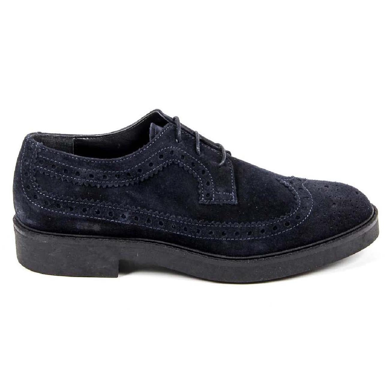 V 1969 Italia Scarpa Brogue da Donna B1670 VELOUR BLUE