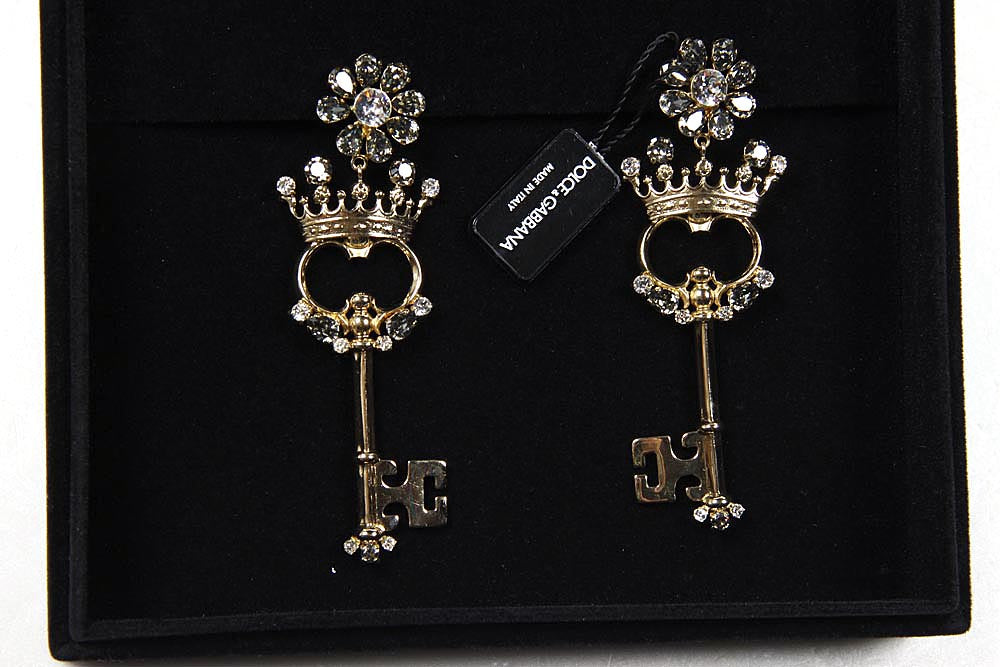 Dolce & Gabbana Orecchini Corona Chiave WEG8C3 W0001 ZOO00