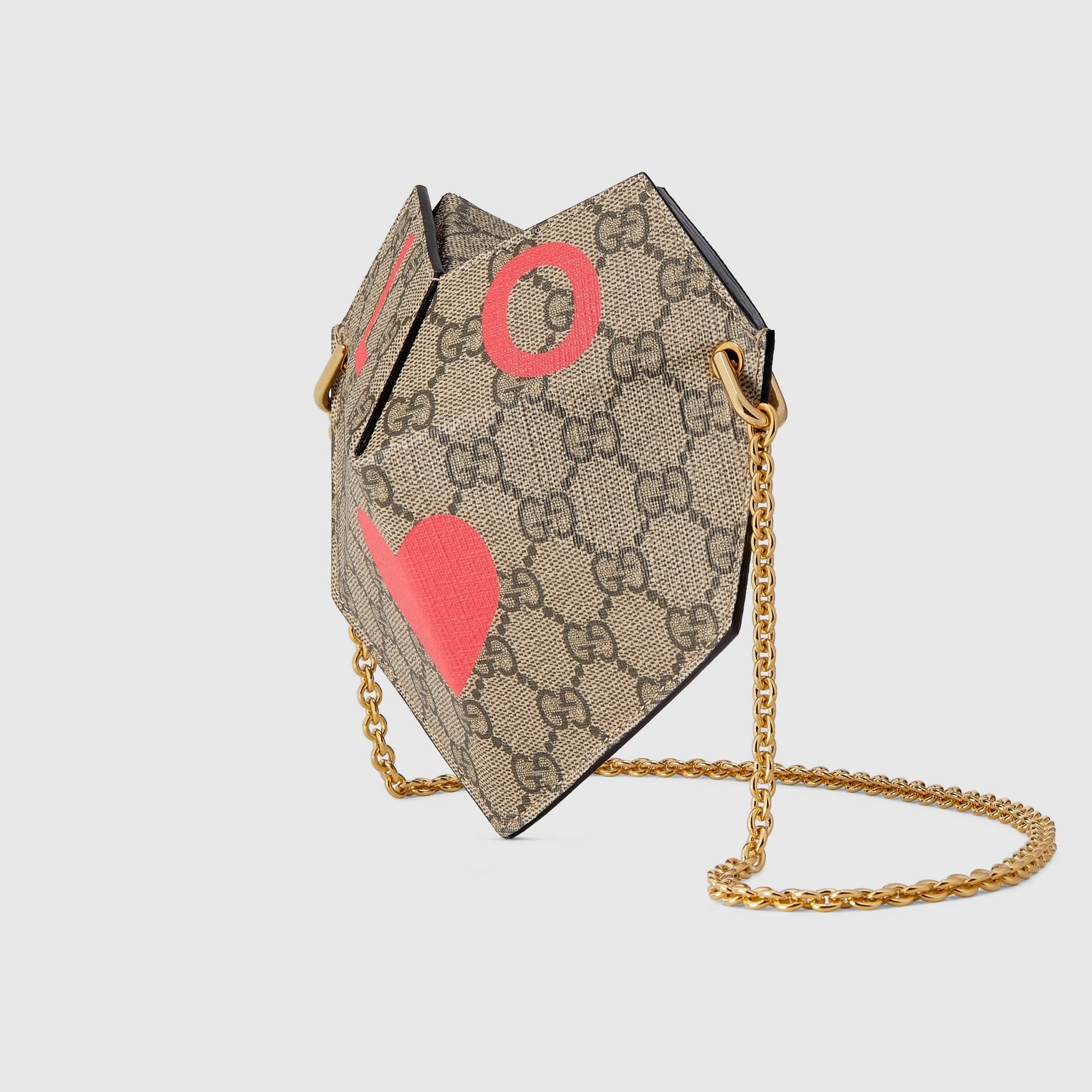 Gucci GG Supreme Monogram San Valentino marrone rosso