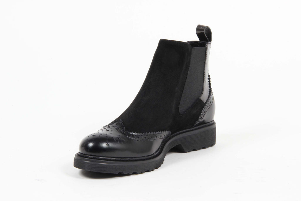 V 1969 Italia Womens Ankle Boot 3007 ABRASIVATO NERO