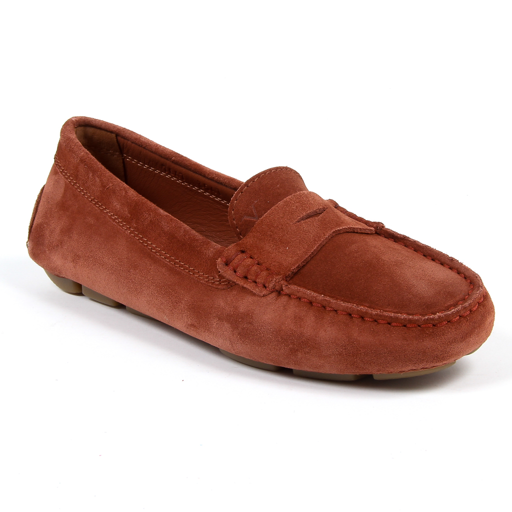 V 1969 Italia Mocassino da donna rosso scuro AMALFI