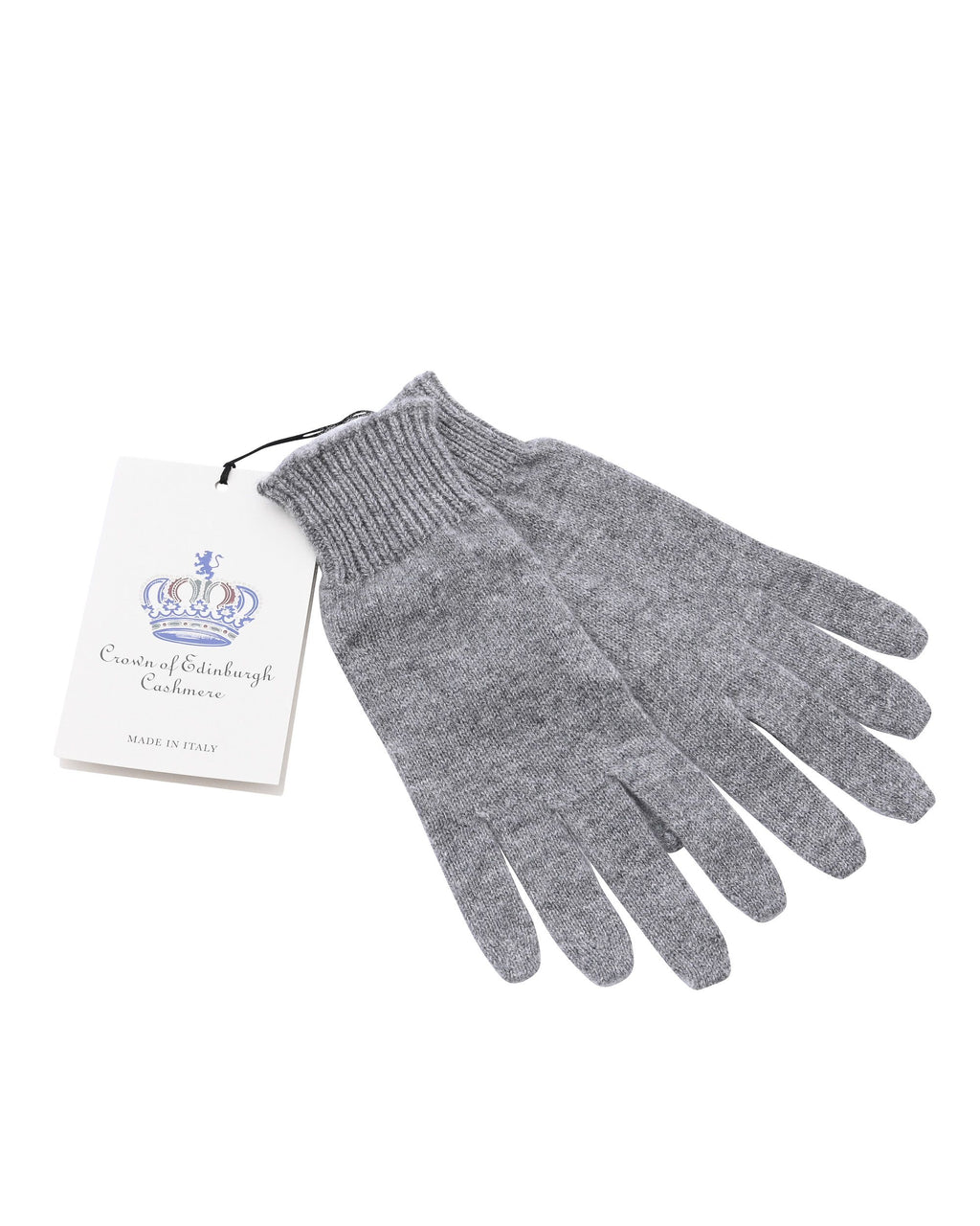 Guanti corti da donna in cashmere Crown of Edinburgh COE 001 SMOG