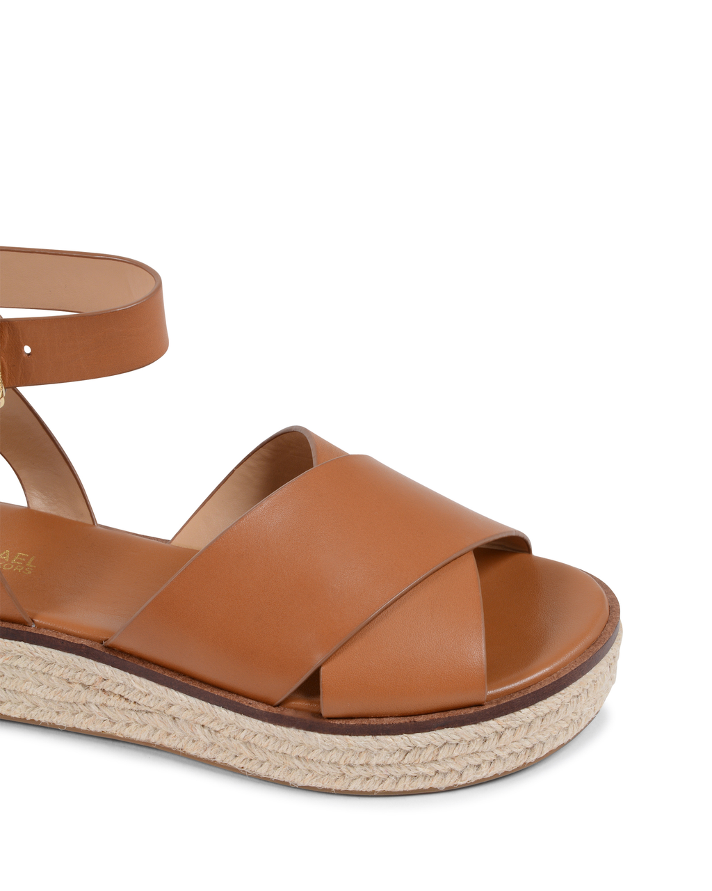 Michael Kors Sandalo con plateau da donna color cuoio ABBOTT