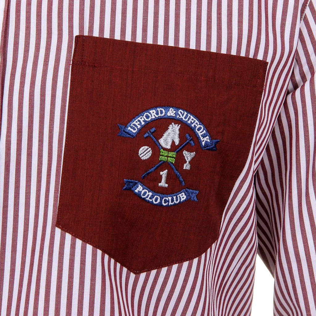 Camicia da uomo Ufford & Suffolk Polo Club USC01 A3 BORDEAUX
