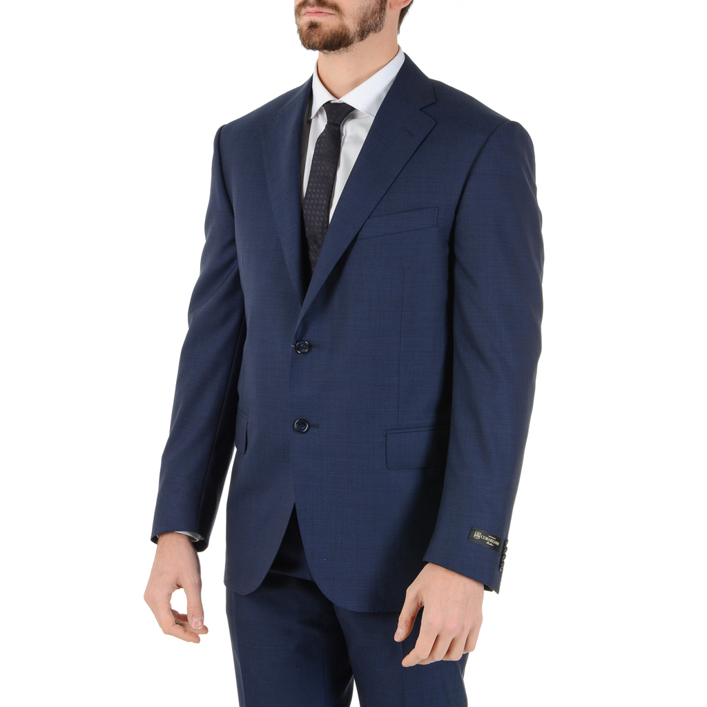 Abito da uomo Corneliani maniche lunghe blu Super 110's