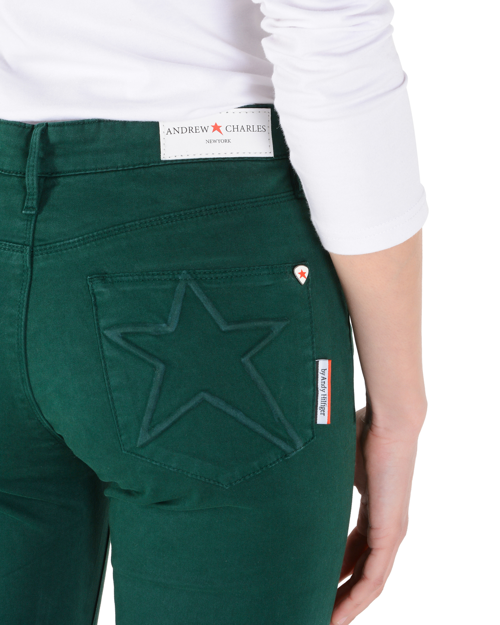 Pantaloni da donna Andrew Charles Slim Fit CLAIRE VERDE SCURO