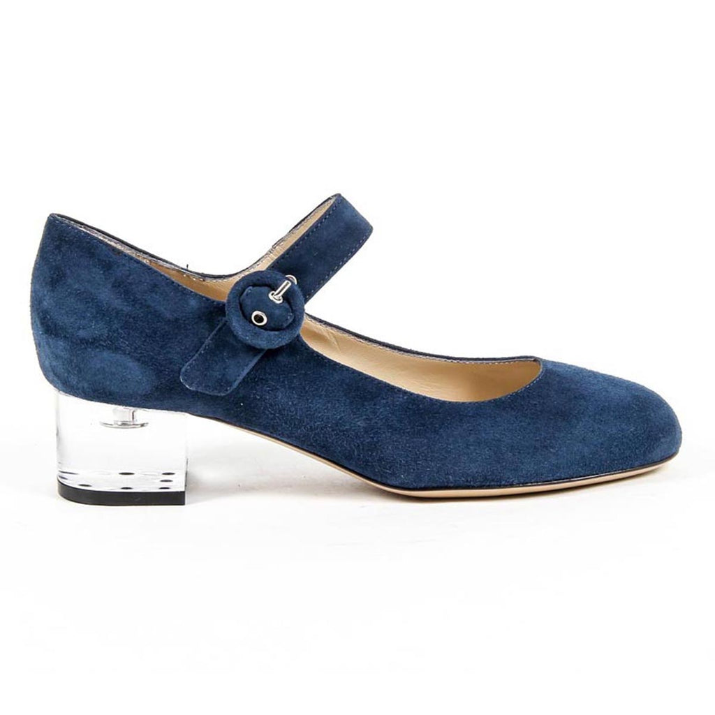 V 1969 Italia Womens Mary Jane Pump 312132 CAMOSCIO BLEU