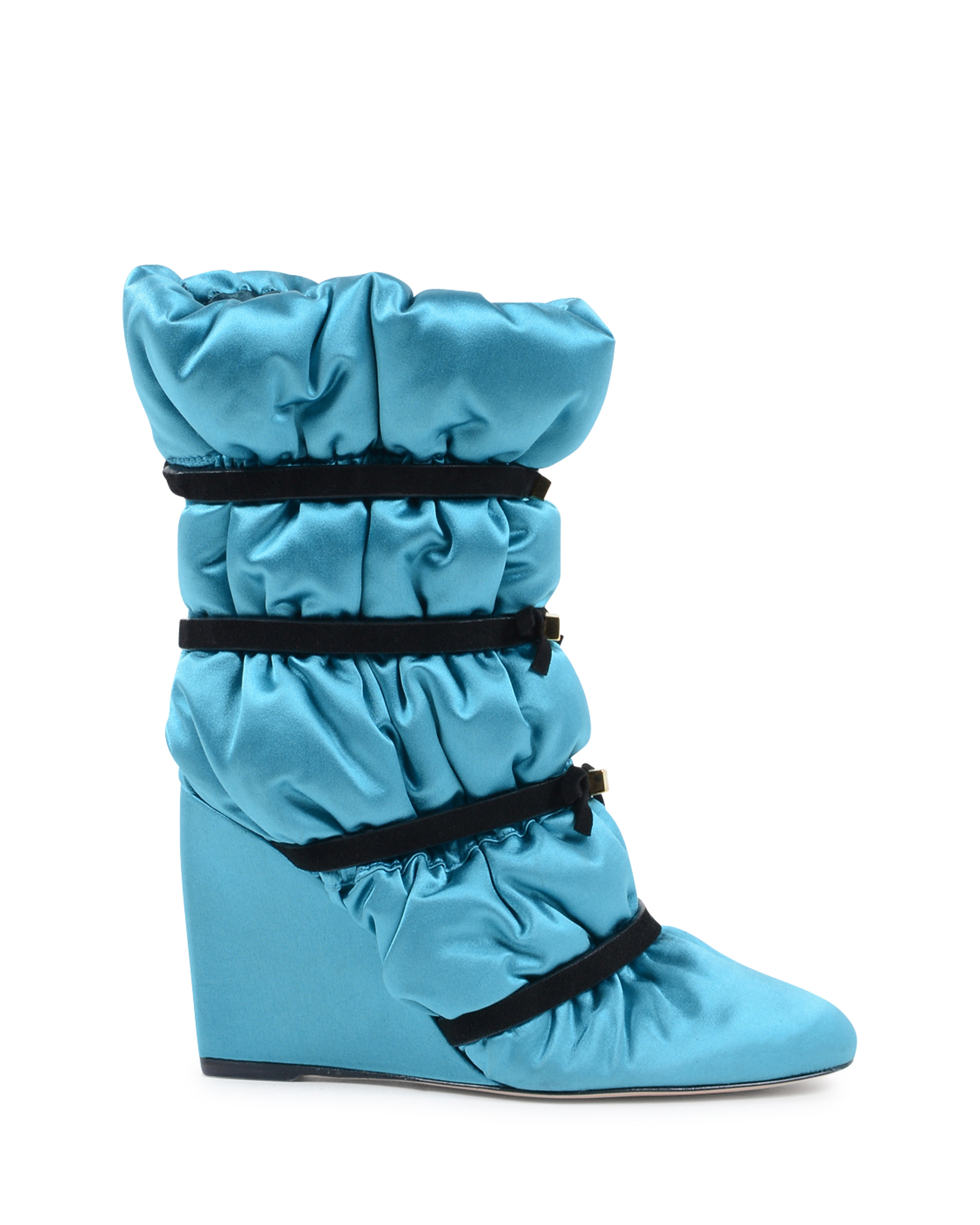 Stivale corto da donna Stuart Weitzman azzurro DUVET