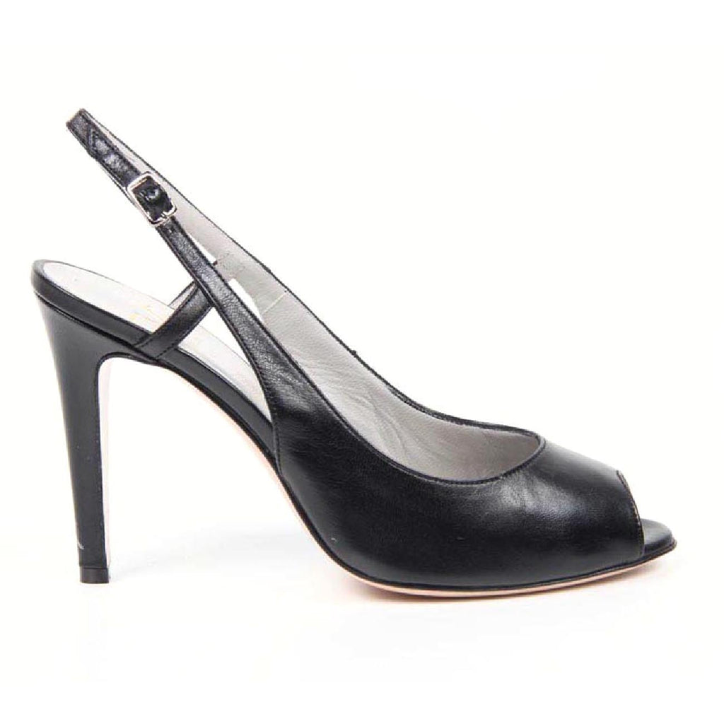 Sandalo Slingback da Donna V 1969 Italia 5616-VAL95 PE ELIOS15NE CAPRETTO ELIOS NERO