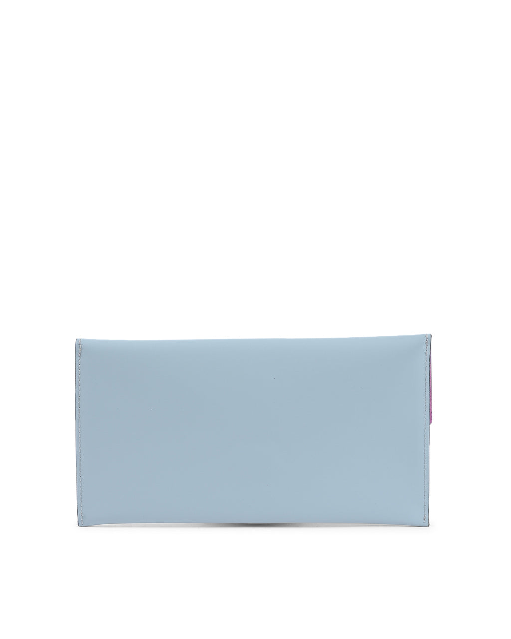 Pochette in pelle a busta - Azzurro