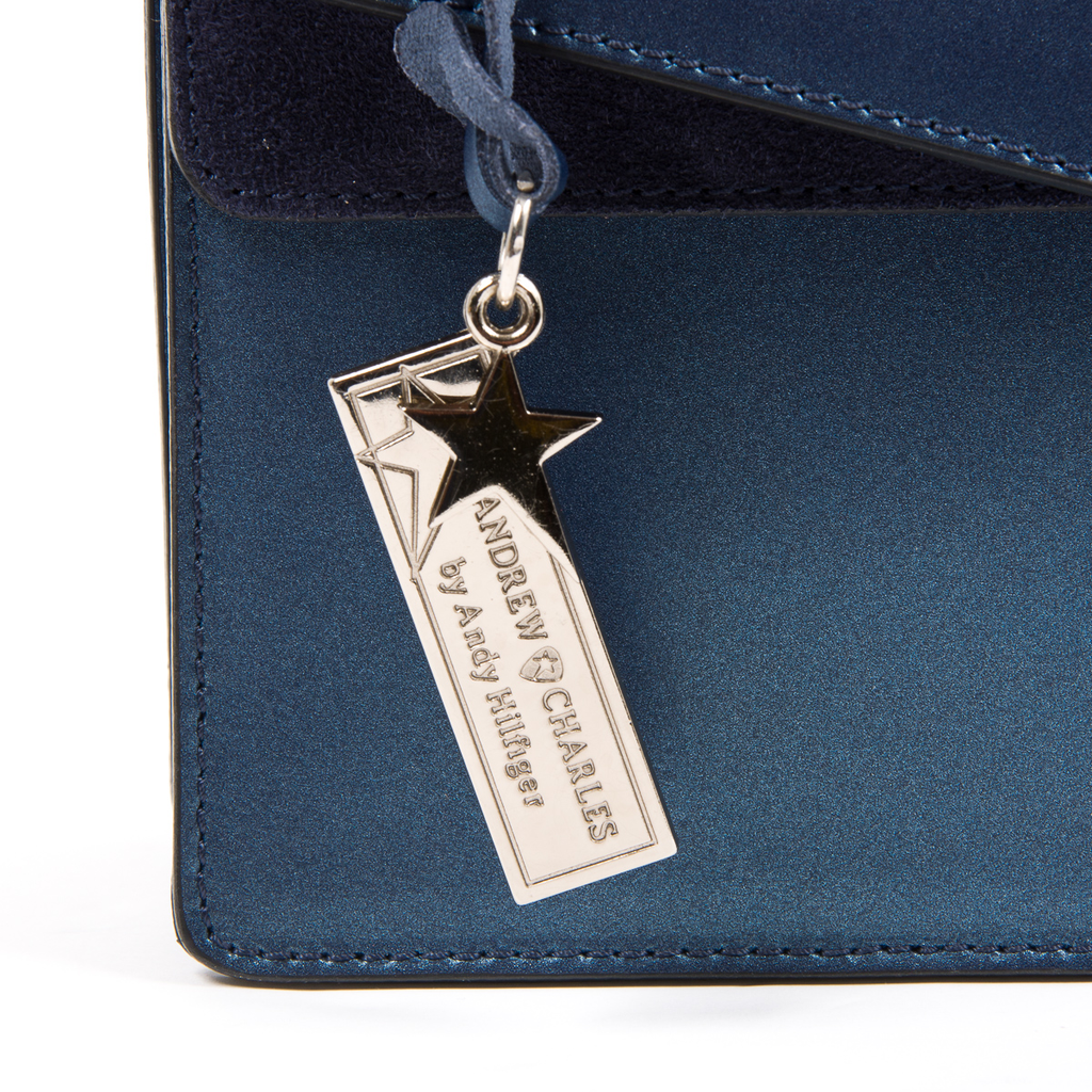Borsa a mano da donna Andrew Charles blu RING