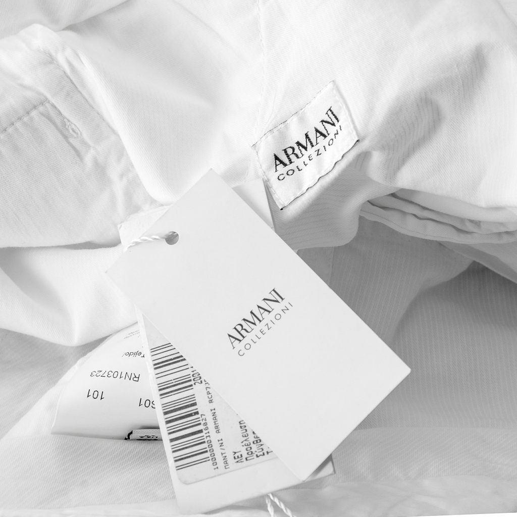 Pantaloni Armani Collezioni Uomo Bianchi