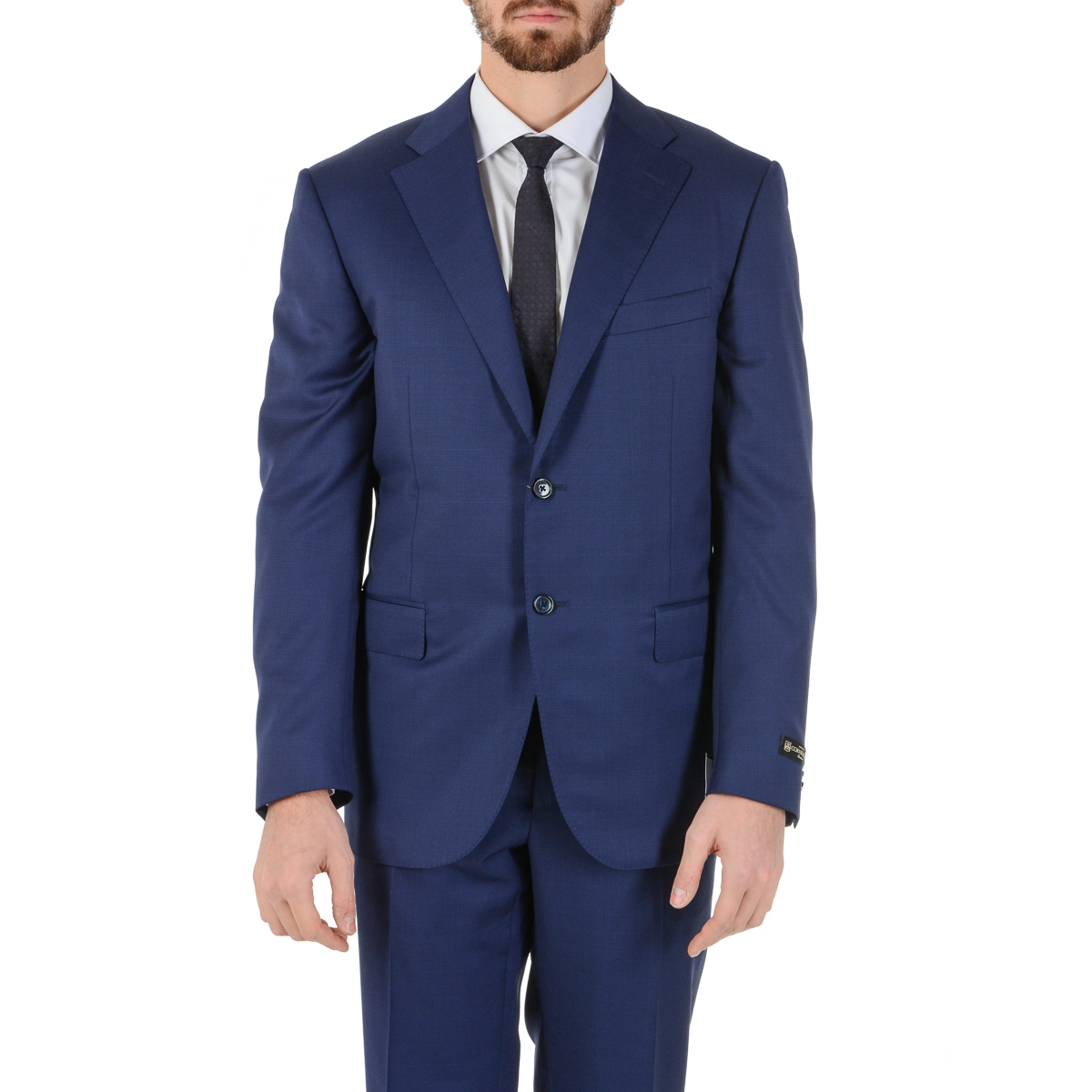 Abito da uomo Corneliani maniche lunghe blu Super 130's