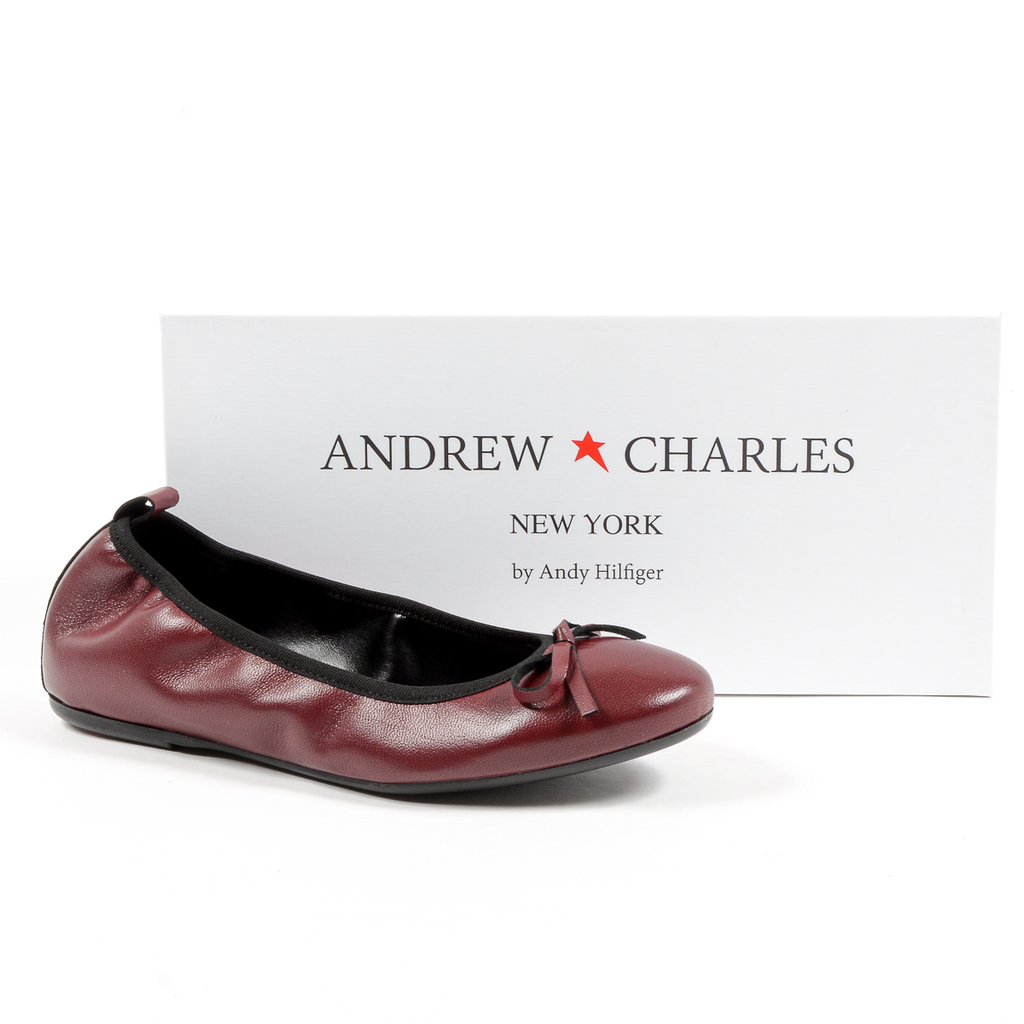 Andrew Charles Ballerina morbida da donna Bordeaux GWEN