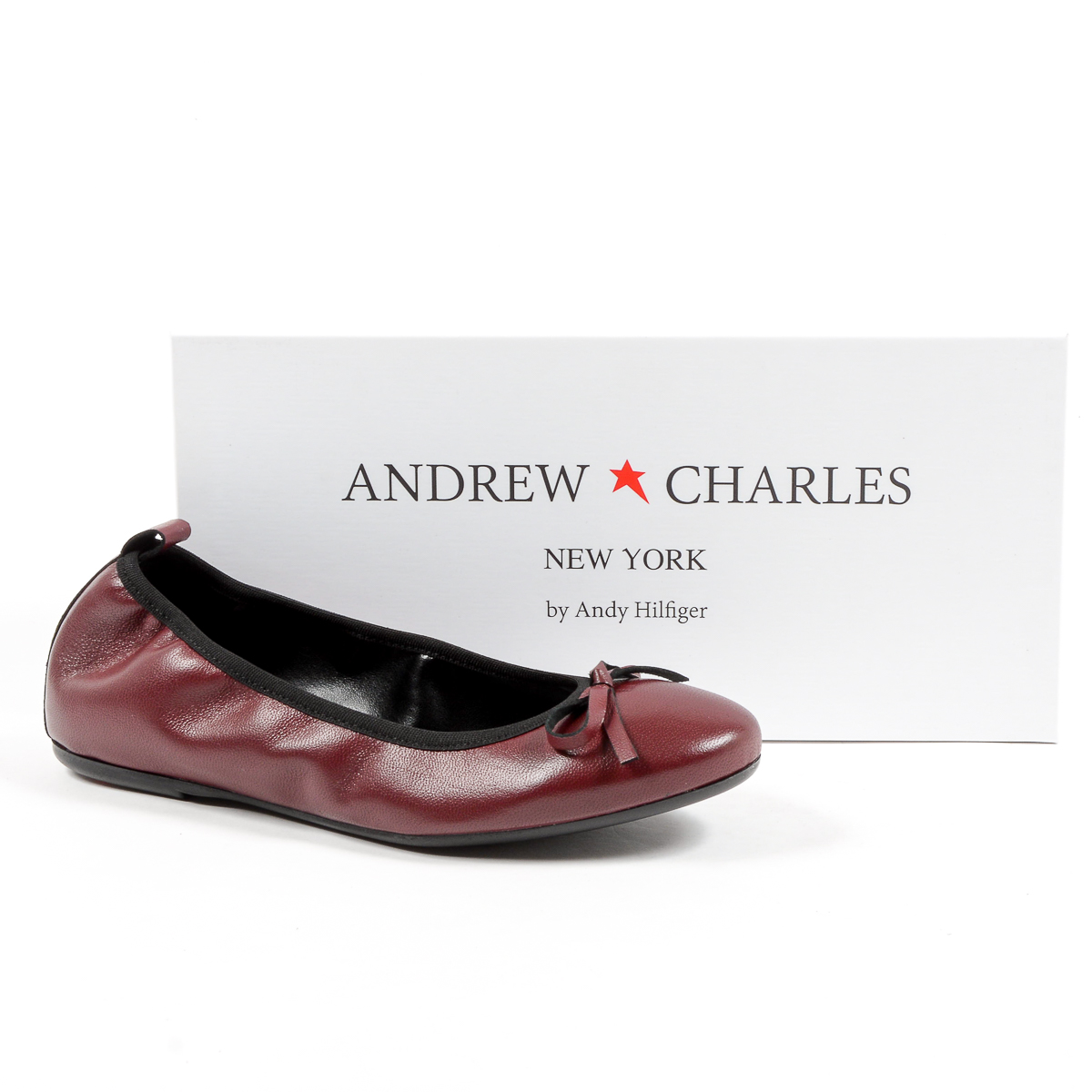 Andrew Charles Ballerina morbida da donna Bordeaux GWEN