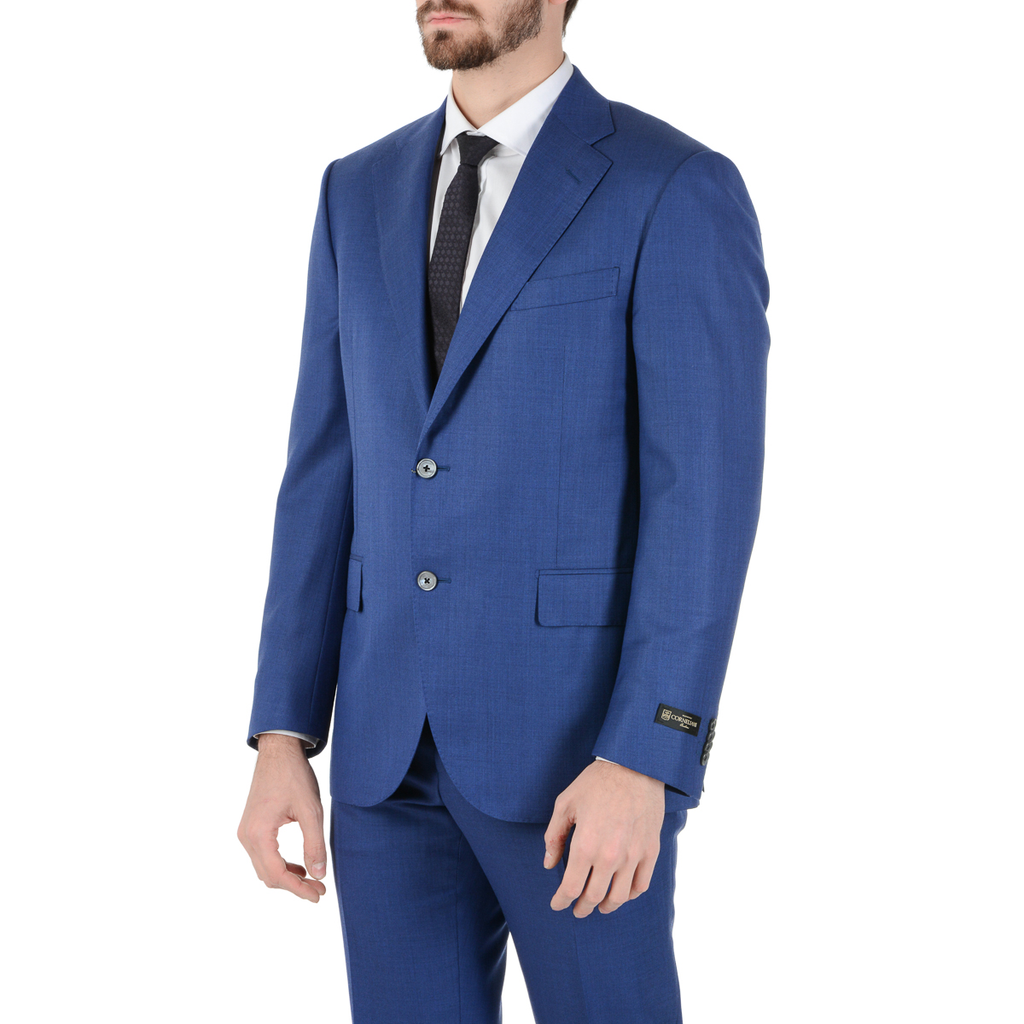 Abito da uomo Corneliani maniche lunghe blu Super 110's