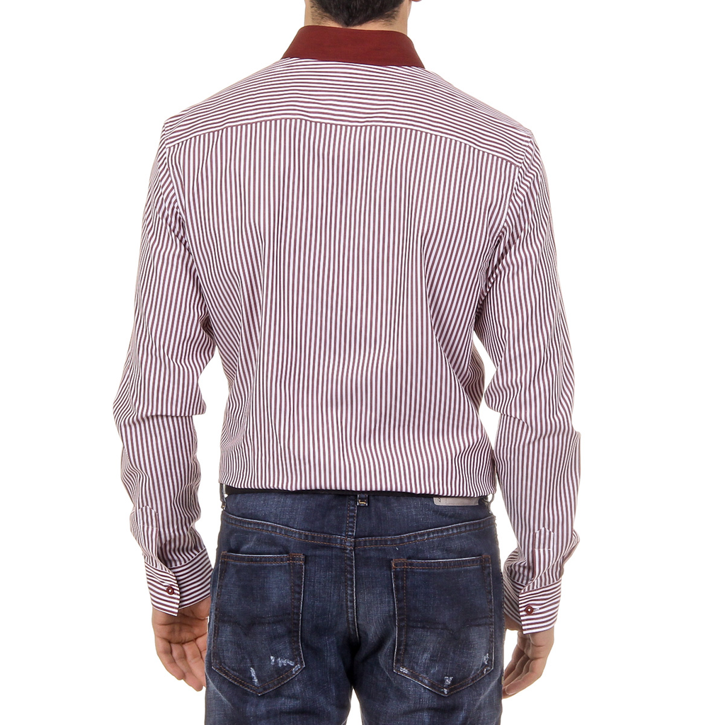 Camicia da uomo Ufford & Suffolk Polo Club USC01 A3 BORDEAUX