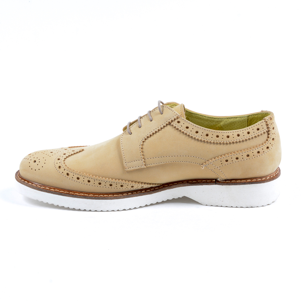 V 1969 Italia Scarpe Oxford Brogue da uomo Beige PEDRO