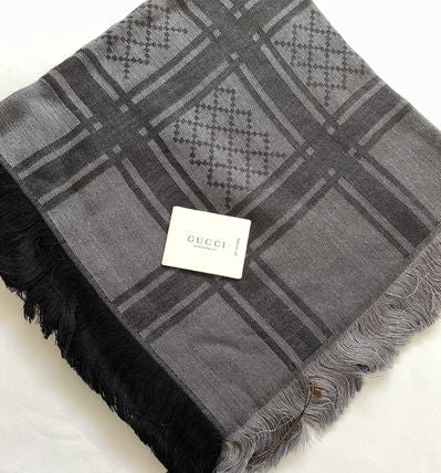 Gucci sciarpa uomo 140x140 grigio scuro