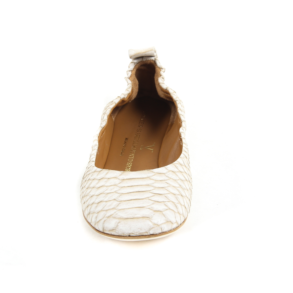 V 1969 Italia Ballerina da donna GEMI01 PITONE STAMPATO BEIGE