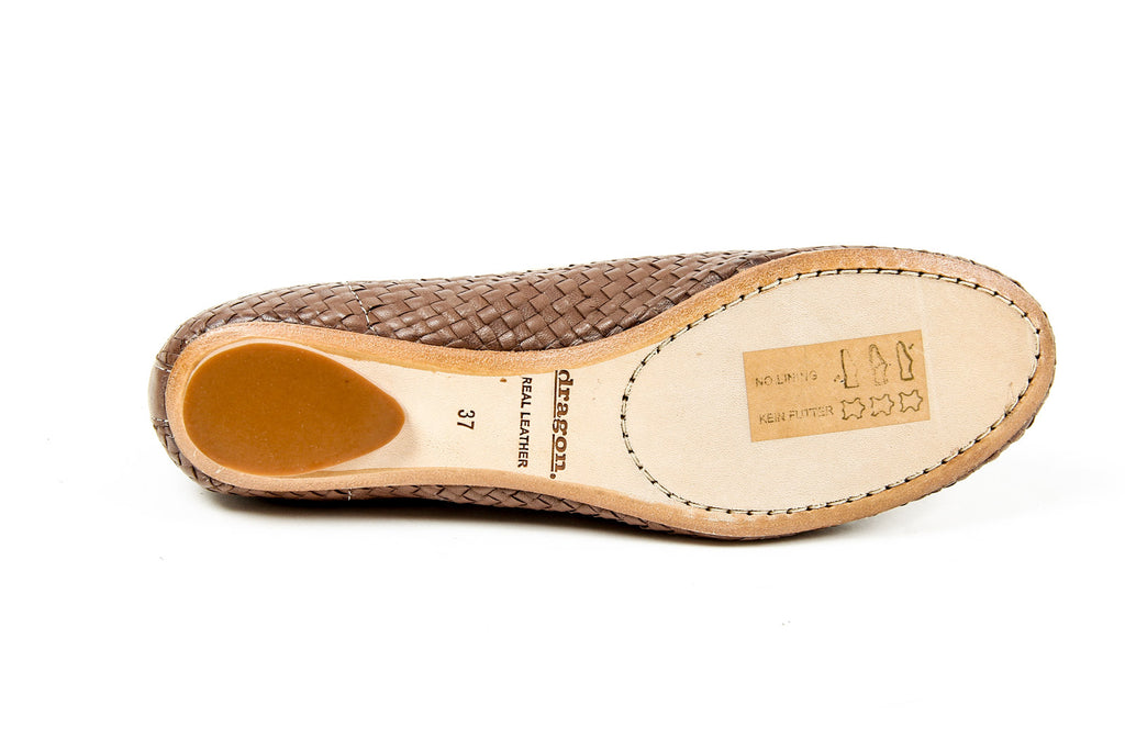 Dragon Diffusion Ballerina da donna pantofola marrone formica bianca
