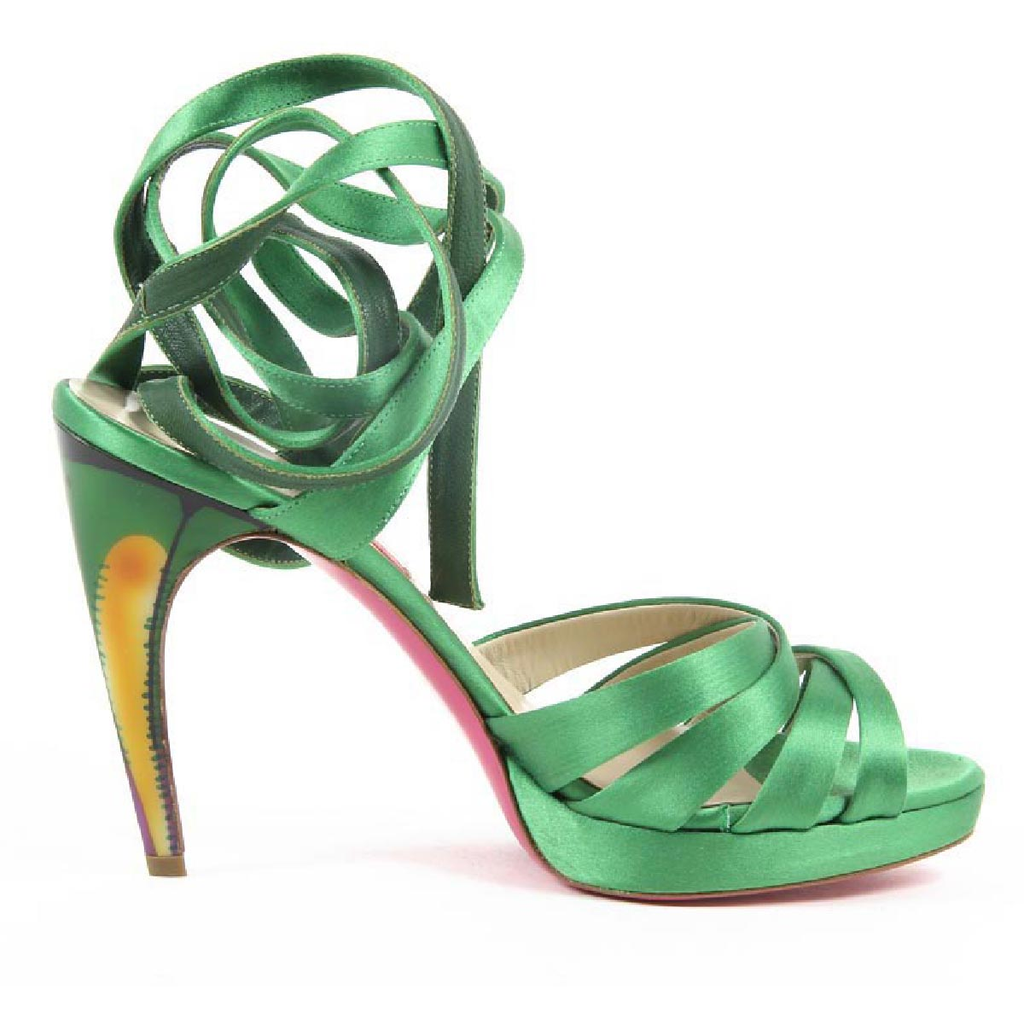 Sandalo Donna Emanuel Ungaro SS09 IG2 VERDE SATINATO