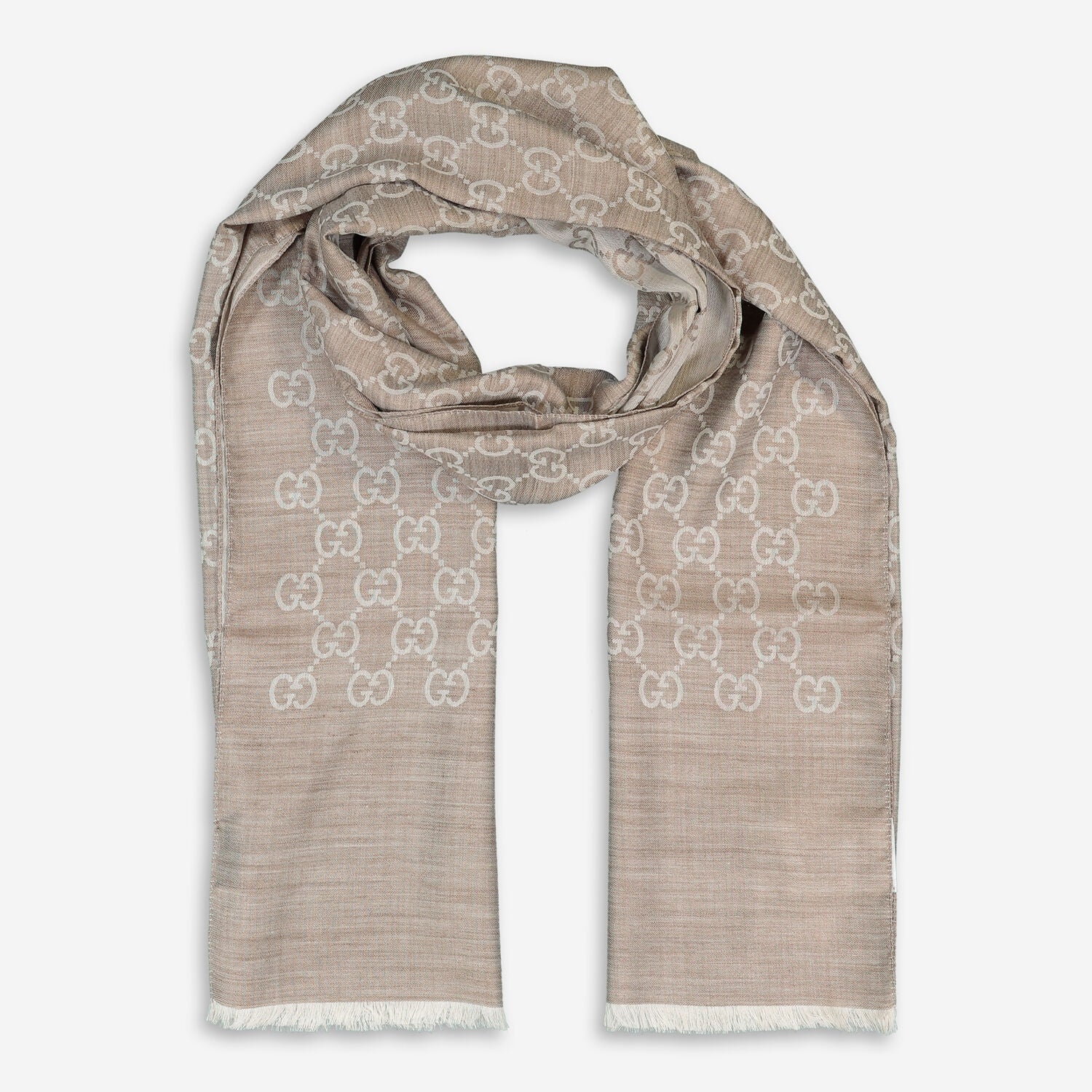 Gucci sciarpa uomo 70x200 beige