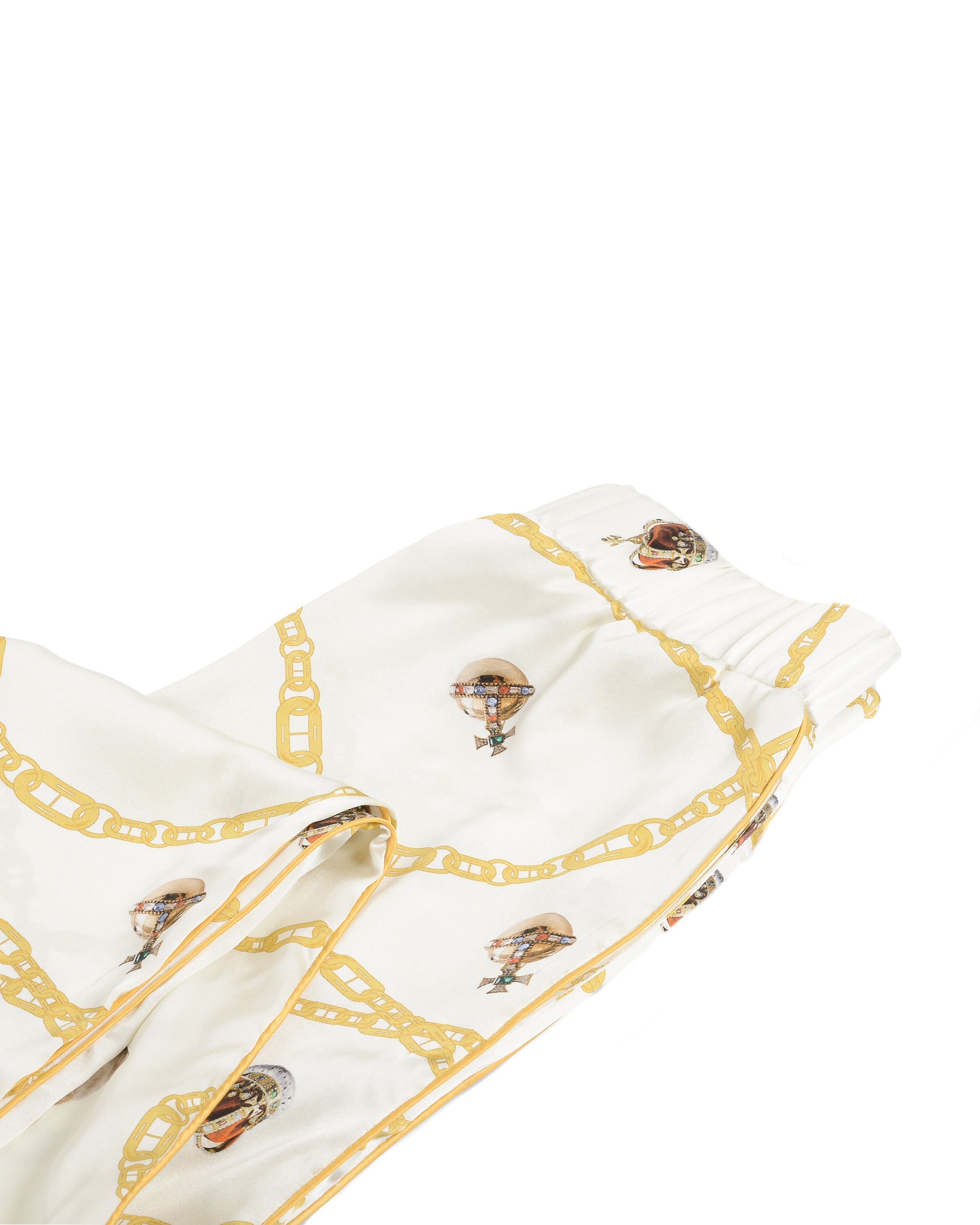 Pigiama in seta Queen's Jubilee - Crema