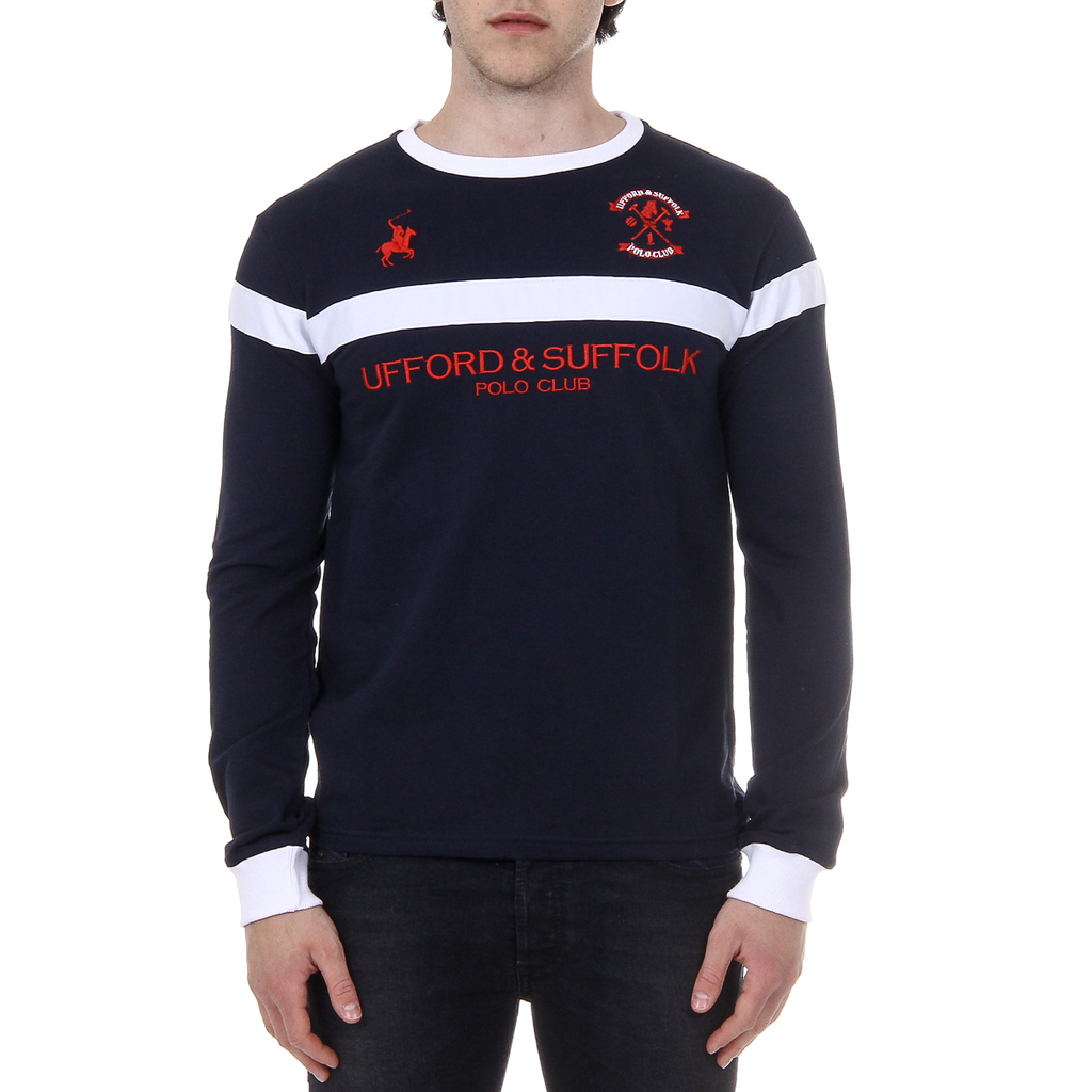 Maglione da uomo a maniche lunghe con scollo tondo Ufford & Suffolk Polo Club