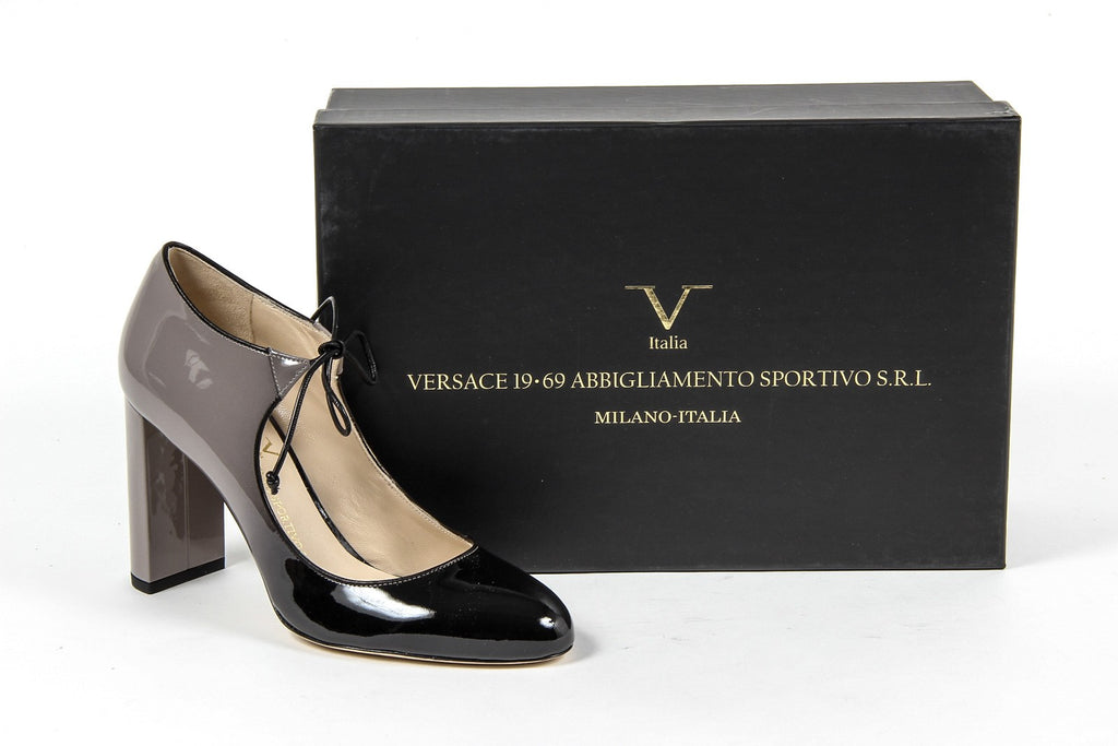 Décolleté con lacci da donna V 1969 Italia 3112338 VERN. SFUMATO NERO-GRIGIO