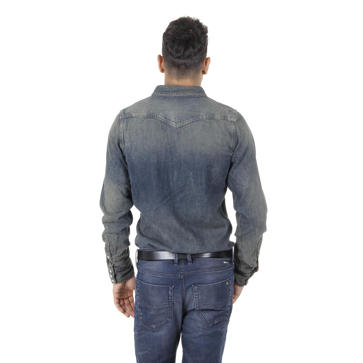 Camicia da uomo Diesel a maniche lunghe 00SD24 0IAEU 01 NEW-SONORA