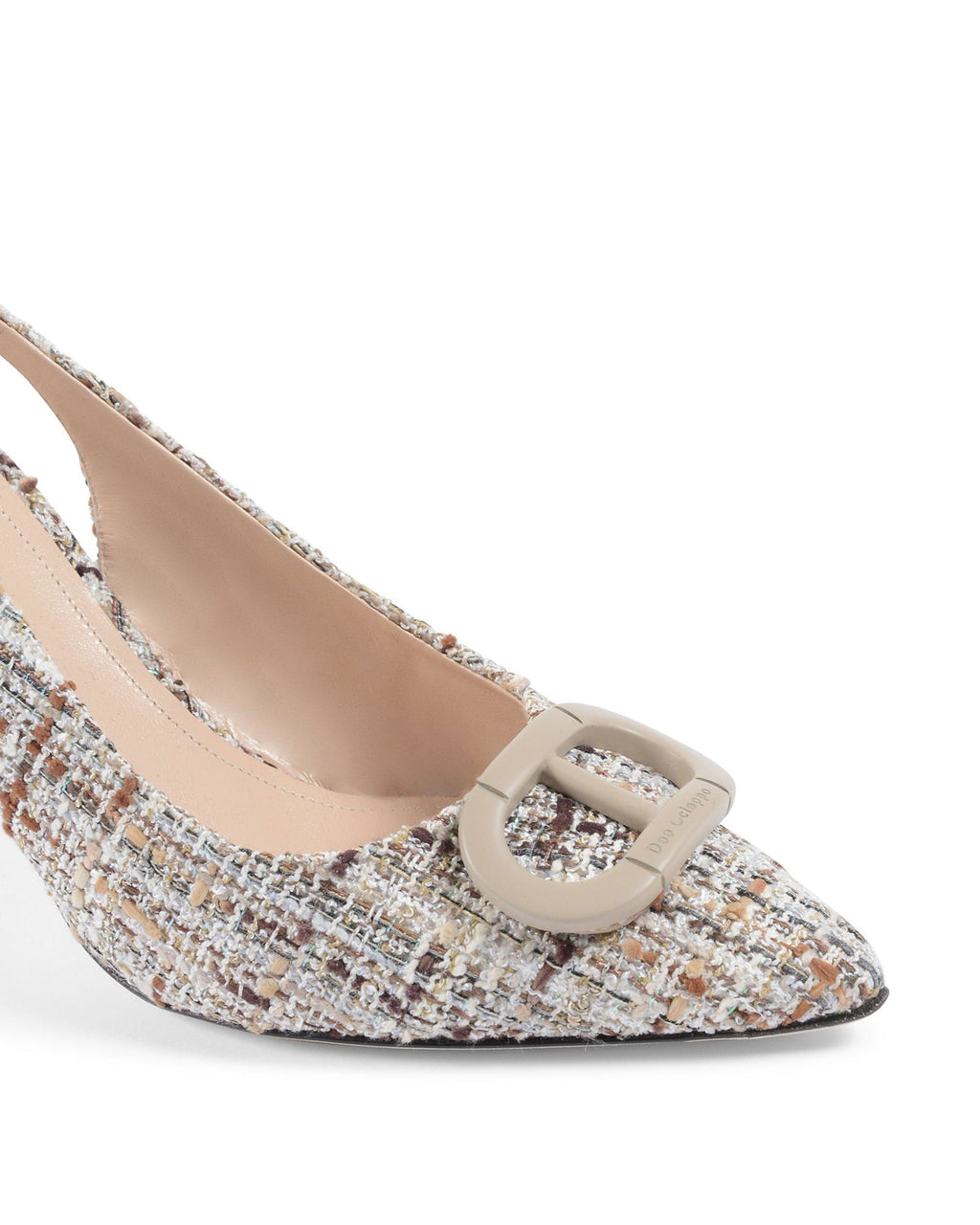 Slinky Boucle Slingback - Marrone
