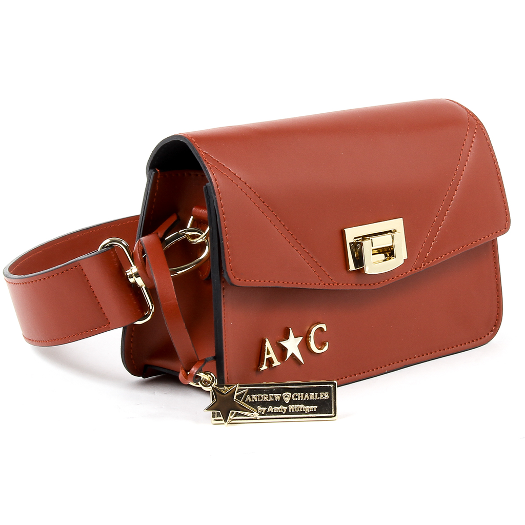 Borsa a mano da donna Andrew Charles rossa CAITLYN