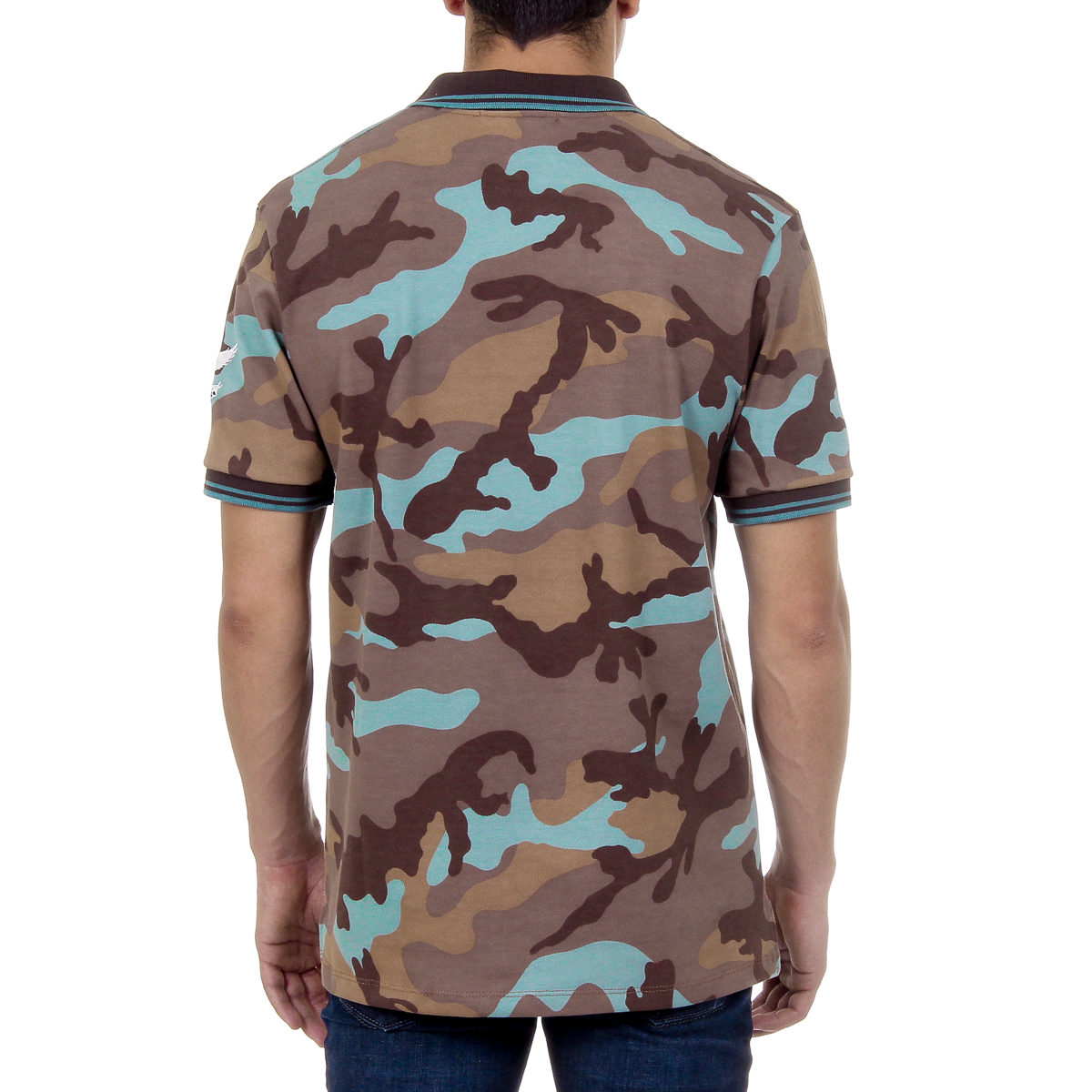 Andrew Charles Polo da uomo a maniche corte multicolore STEVE