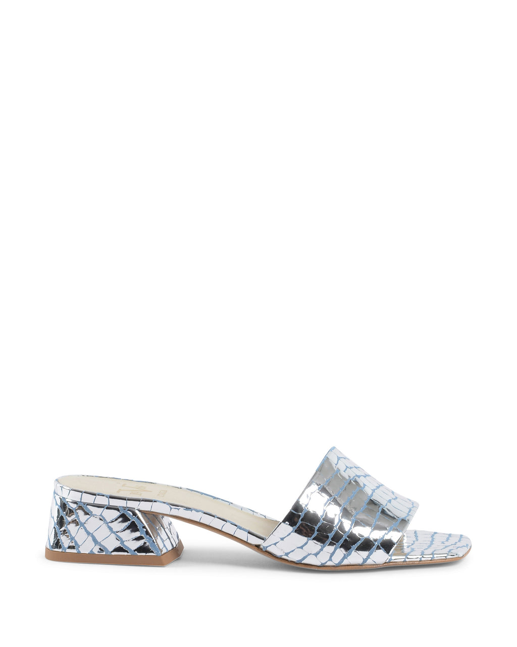 19V69 Italia Sandalo Donna Argento NEPER PITONE CELESTE ARGENTO