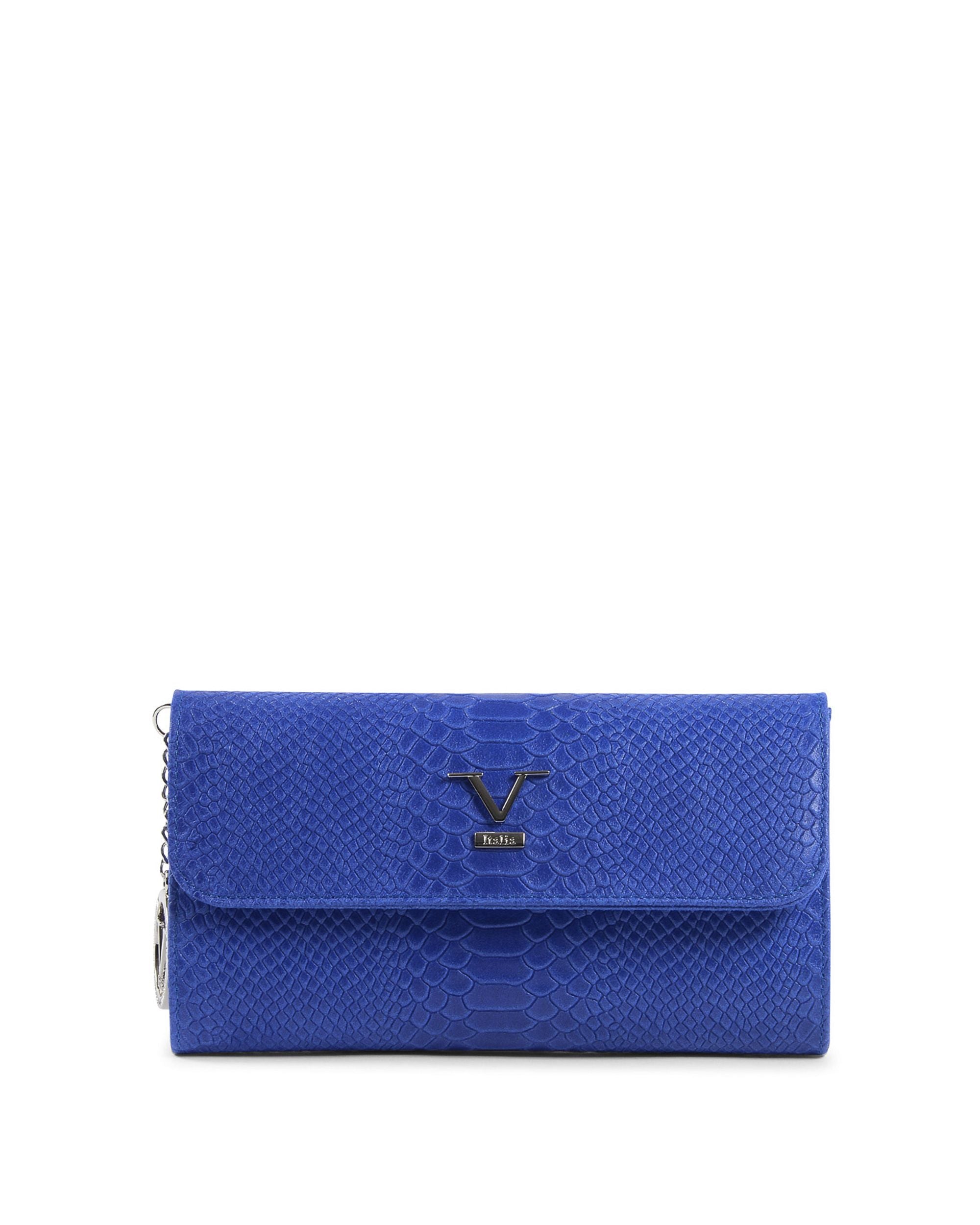 Borsa Donna V Italia Blu V1513 PITONE STAMPATO BLU