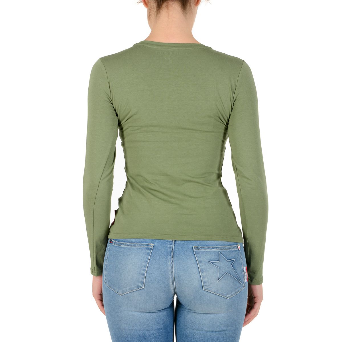 Andrew Charles By Andy Hilfiger T-shirt da donna LS TS602 031002 PHENIX GREEN S8