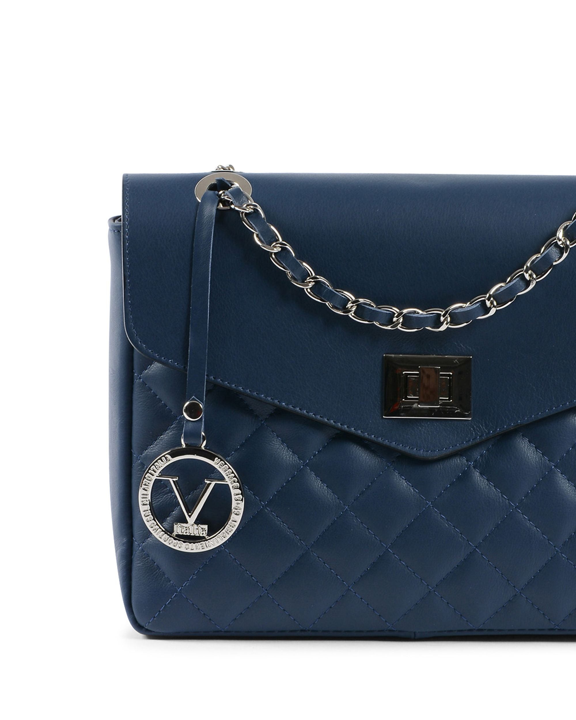 Borsa a mano da donna V Italia Blue Jeans V024-S SAUVAGE BLUE JEANS