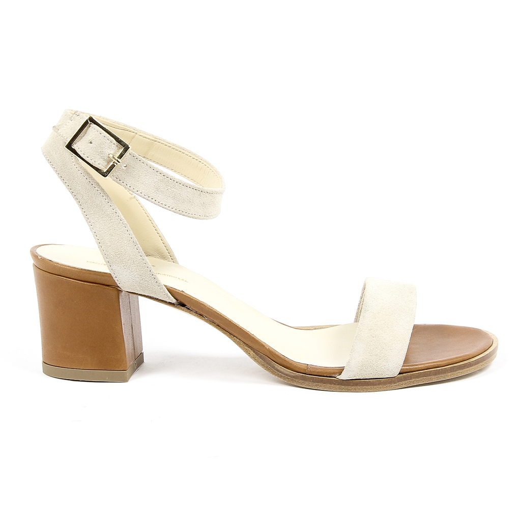 V 1969 Italia Sandalo con cinturino alla caviglia da donna Beige ANNA