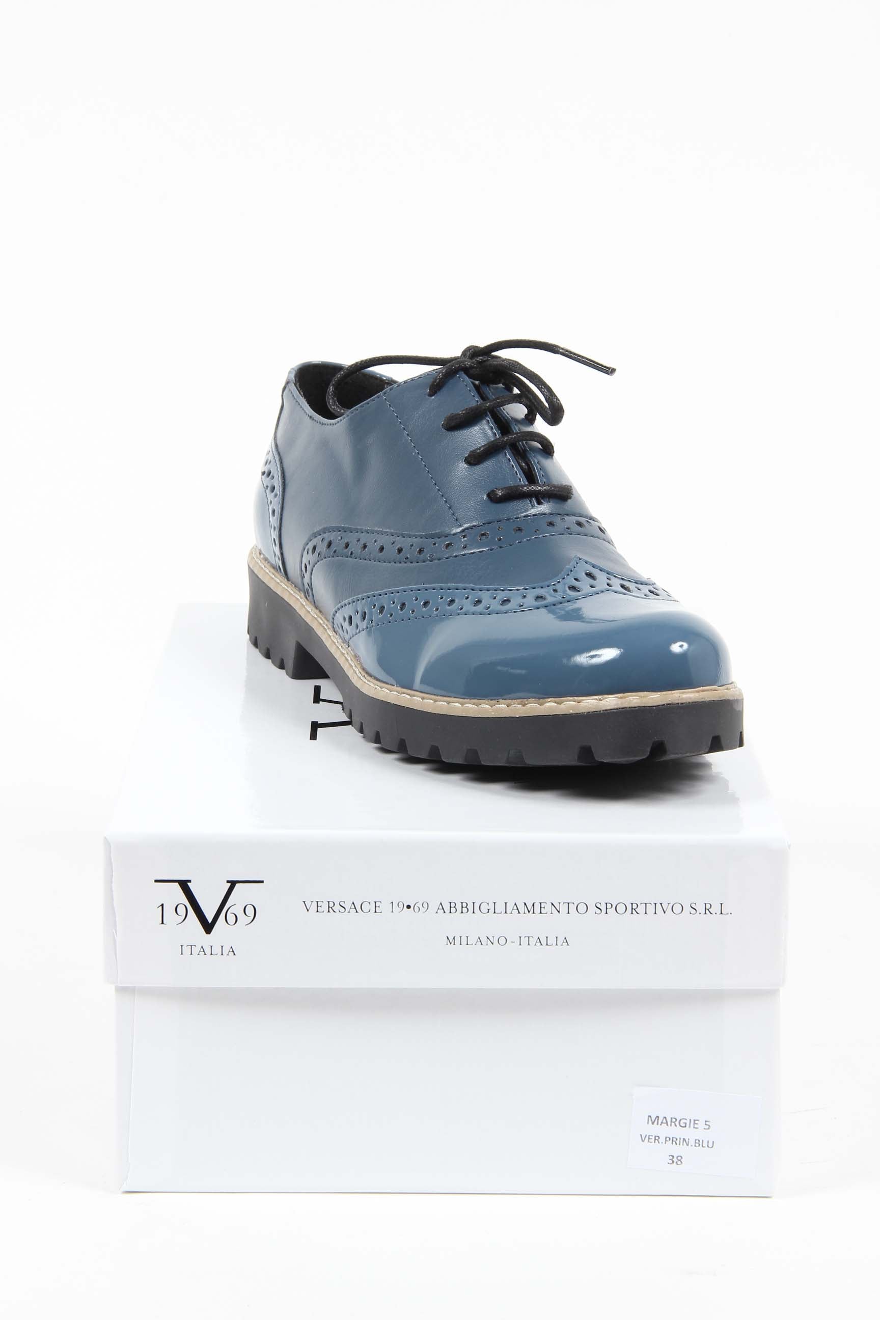 V 1969 Italia Womens Oxford Shoe MARGIE 5 VER. PRIN. BLU