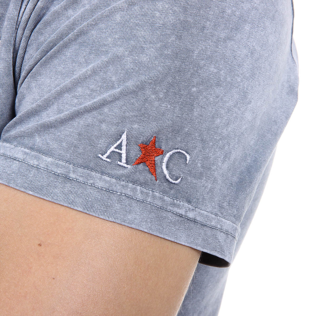 Andrew Charles T-shirt da uomo a maniche corte con scollo a V, grigia ELI