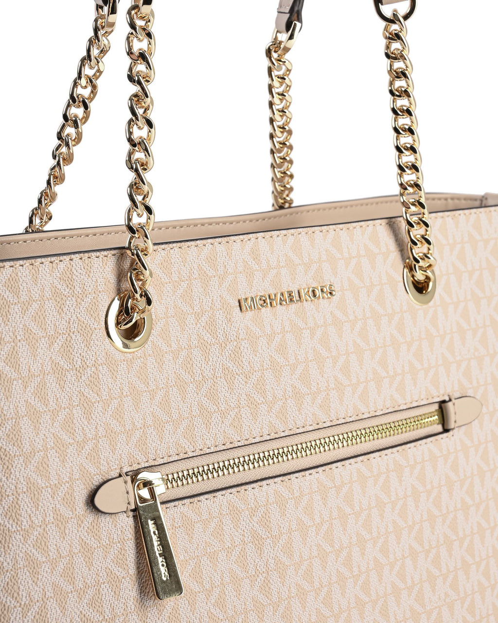 Borsa tote con catena e cerniera frontale di medie dimensioni Michael Kors 35R3GTTT2V BUFF