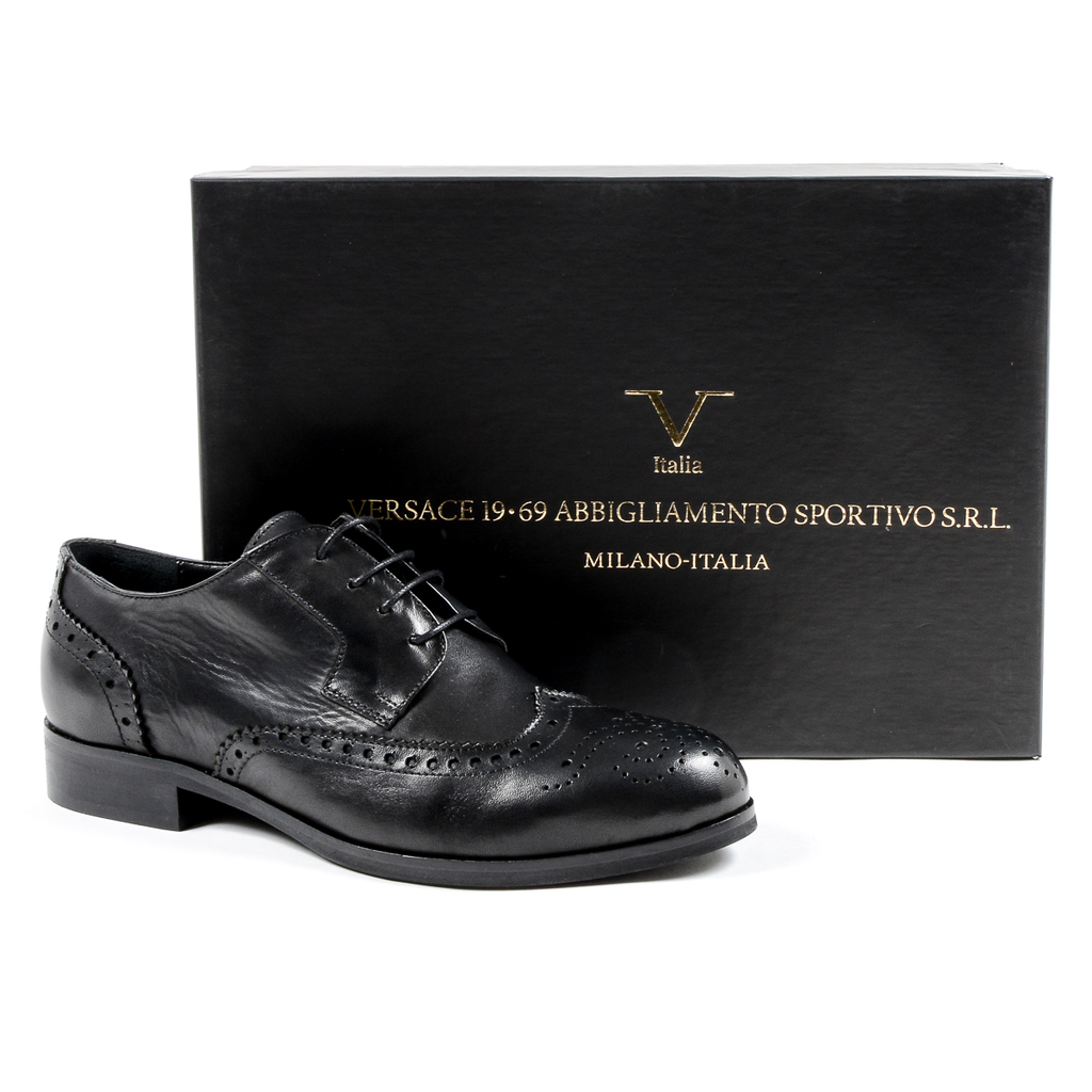 V 1969 Italia Scarpa Brogue da Donna Nera SULLY
