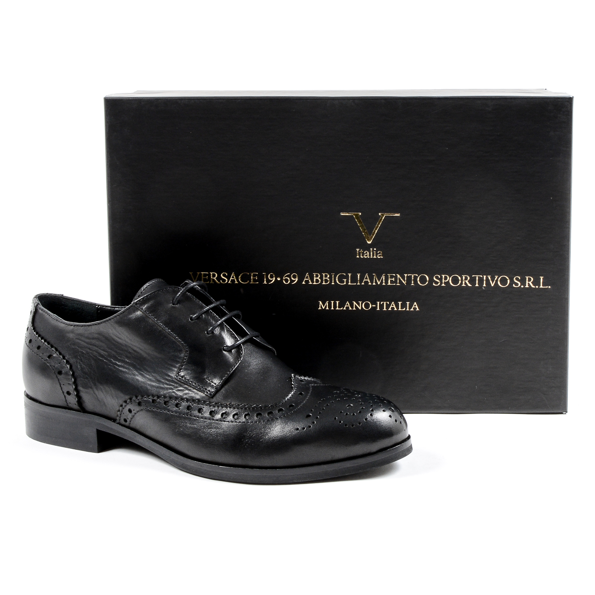 V 1969 Italia Scarpa Brogue da Donna Nera SULLY