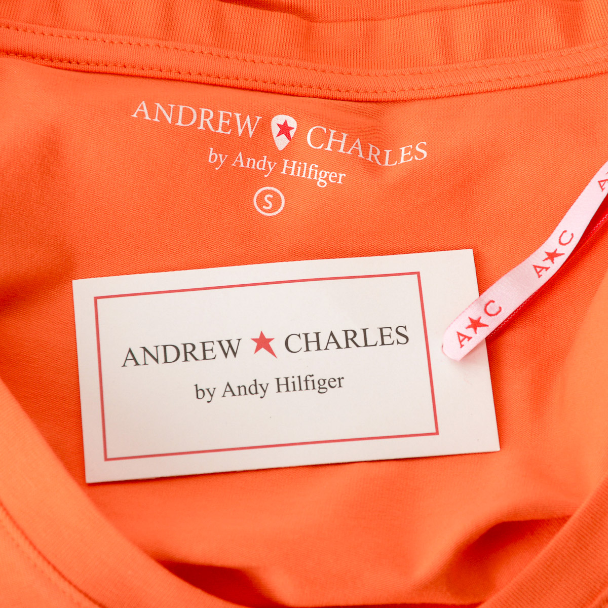 Andrew Charles T-shirt da donna a maniche corte con scollo a V arancione TAPIWA