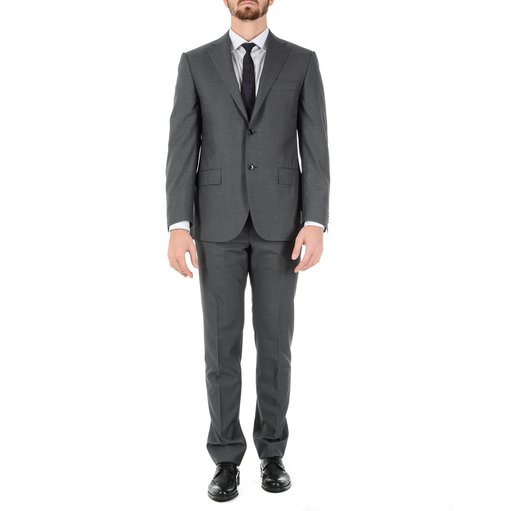 Corneliani Abito da uomo a maniche lunghe grigio scuro Super 130's