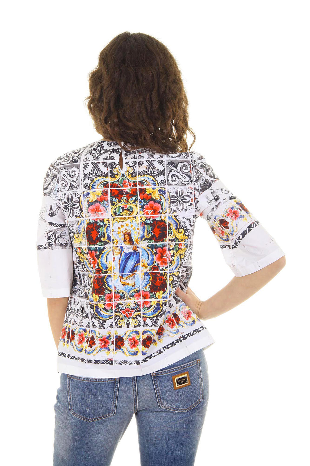 Dolce & Gabbana top da donna a manica corta F7Q09T FP5KC X0800