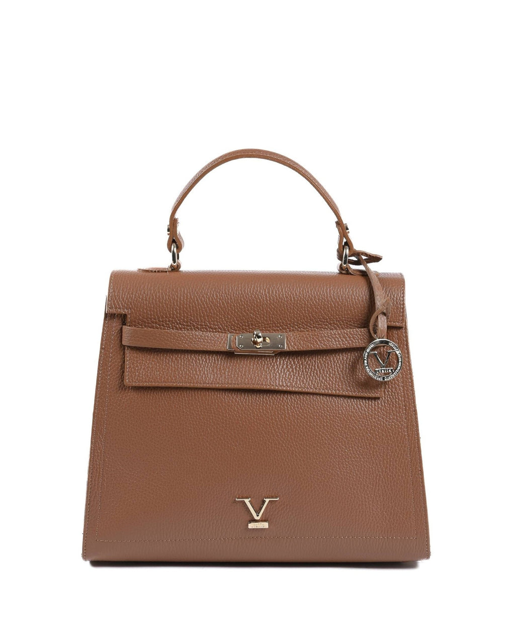 Borsa a mano da donna V Italia Marrone BG12010 DOLLARO CUOIO SCURO