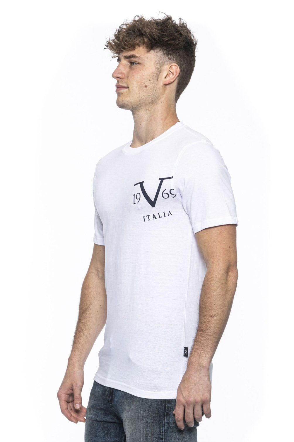 19V69 Italia T-shirt da uomo bianca MIKE WHITE