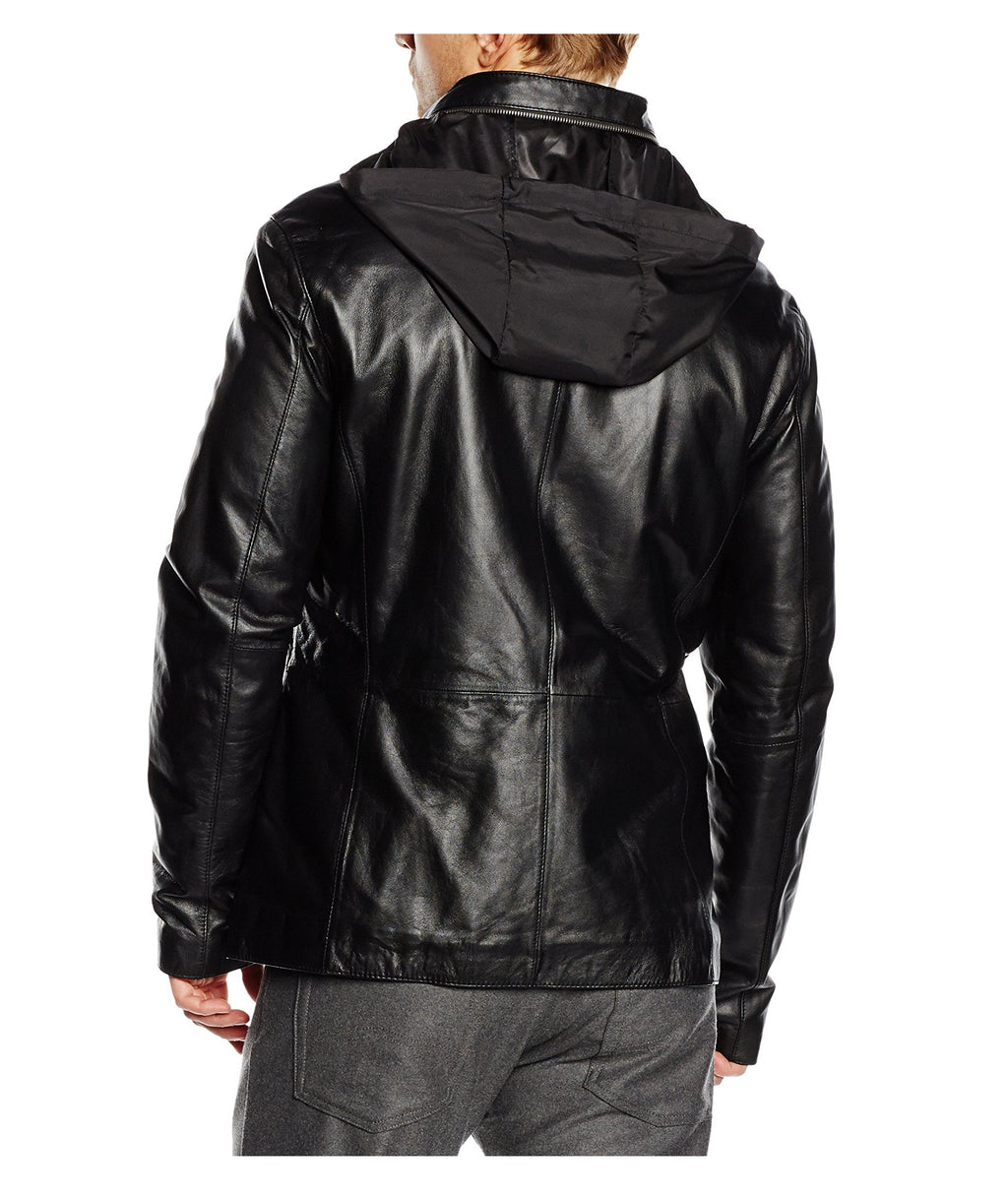 Giacca in pelle uomo Armani Collezioni PCG82P PCP81 999